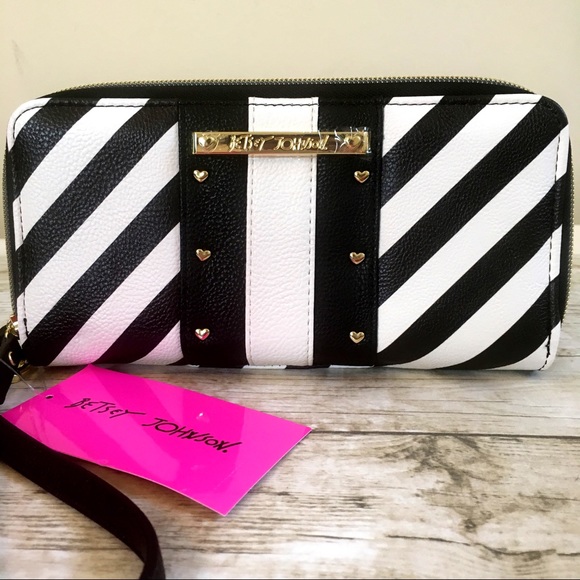 Betsey Johnson Double Zip Wallet Wristlet Clutch - Picture 7 of 7